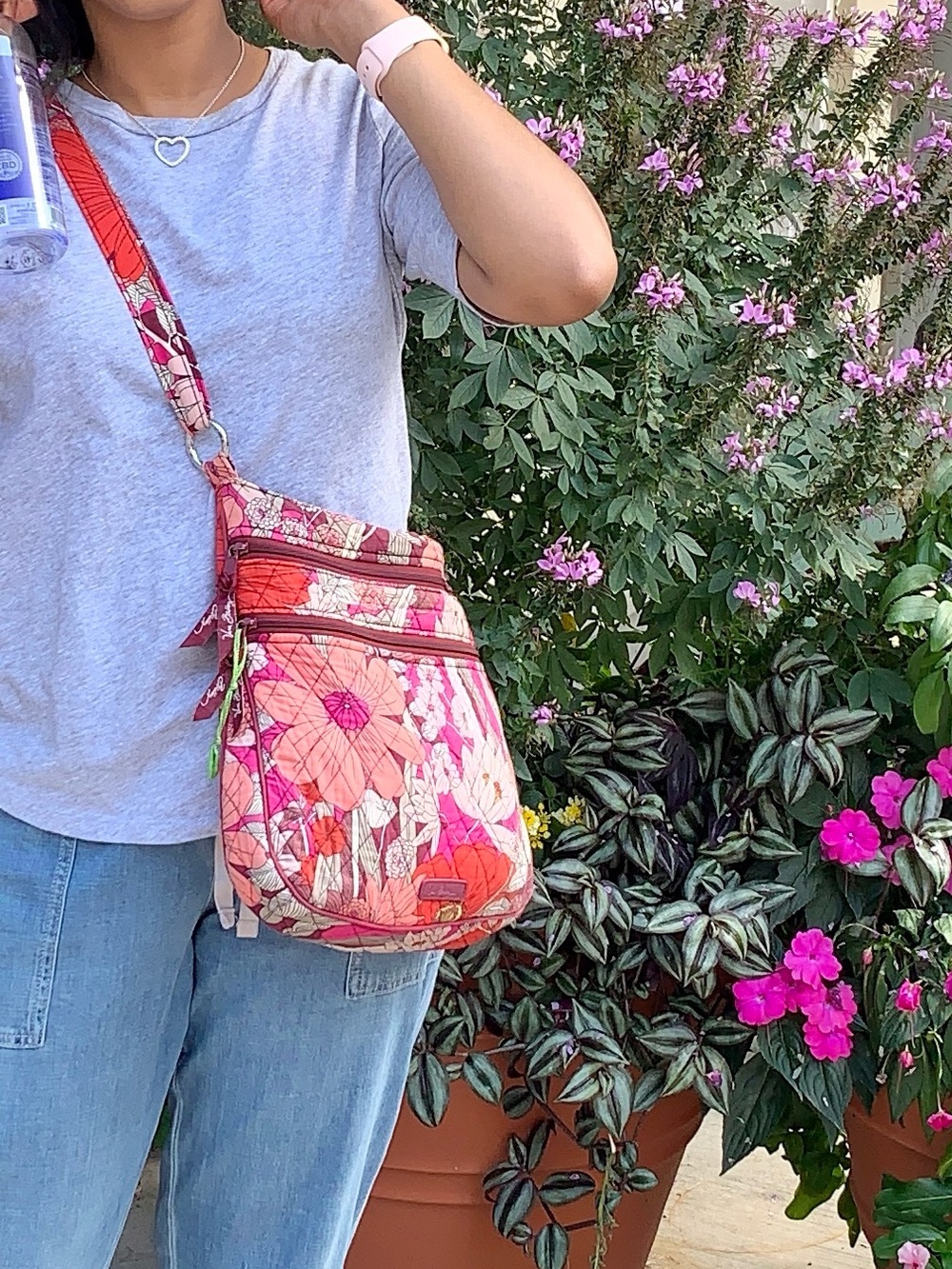 Vera Bradley Quilted Floral Crossbody Bag - Pink Pattern